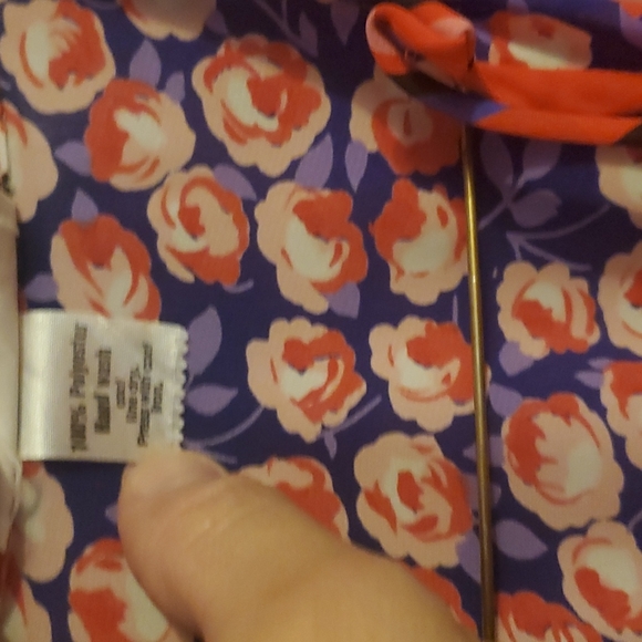 Vintage 1980's Assorti for Susan Freis Red Roses Long Sleeve Maxi Purple Dress M - Picture 3 of 4